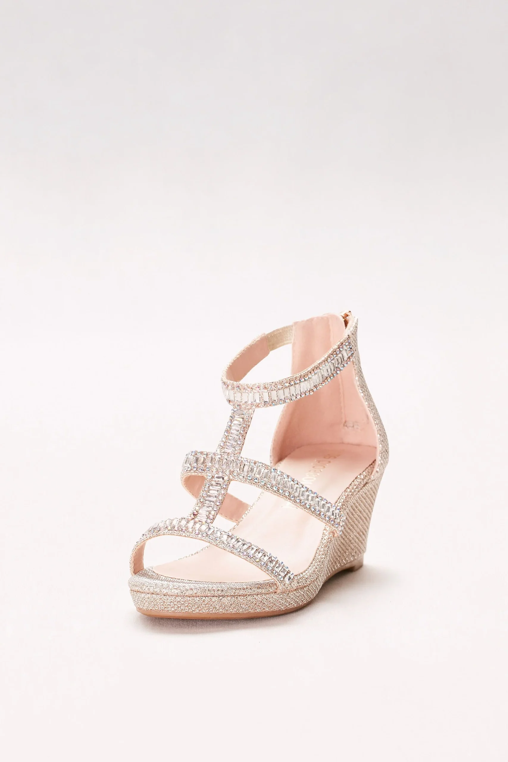 Girls Embellished Wedges with Gladiator Straps