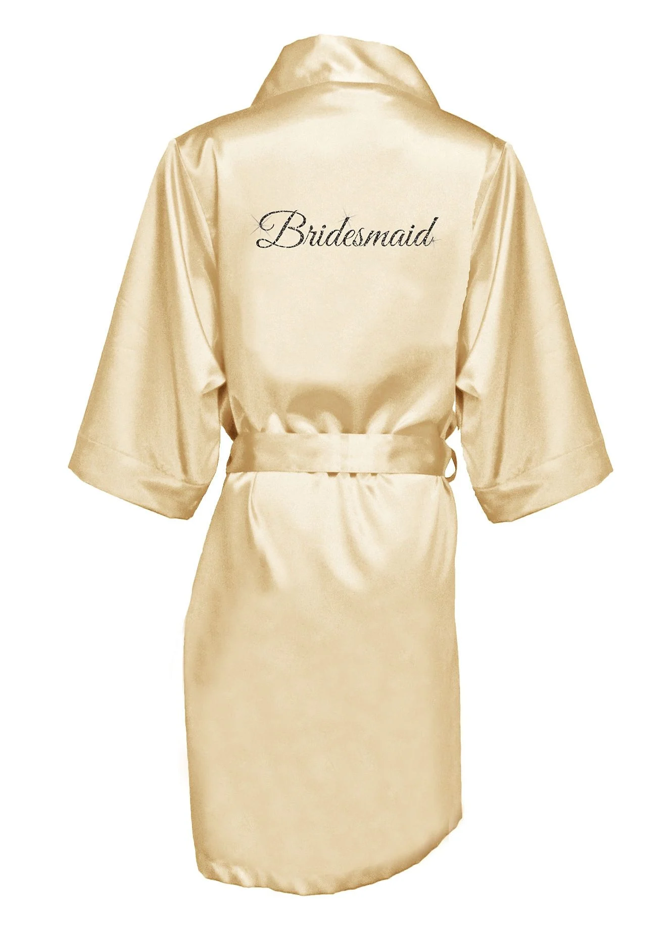 Glitter Print Bridesmaid Satin Robe
