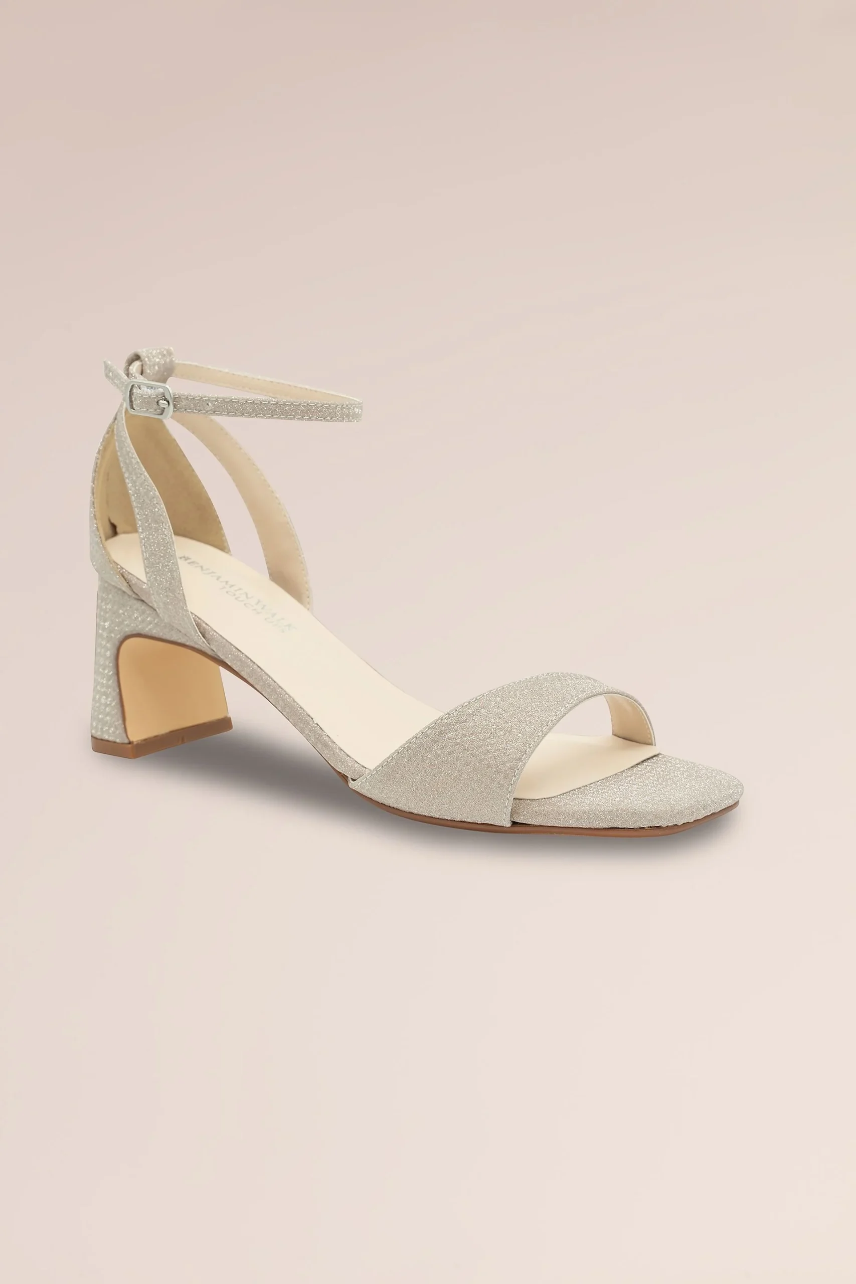 Glitter Stable Midi Block Heel with Ankle Strap