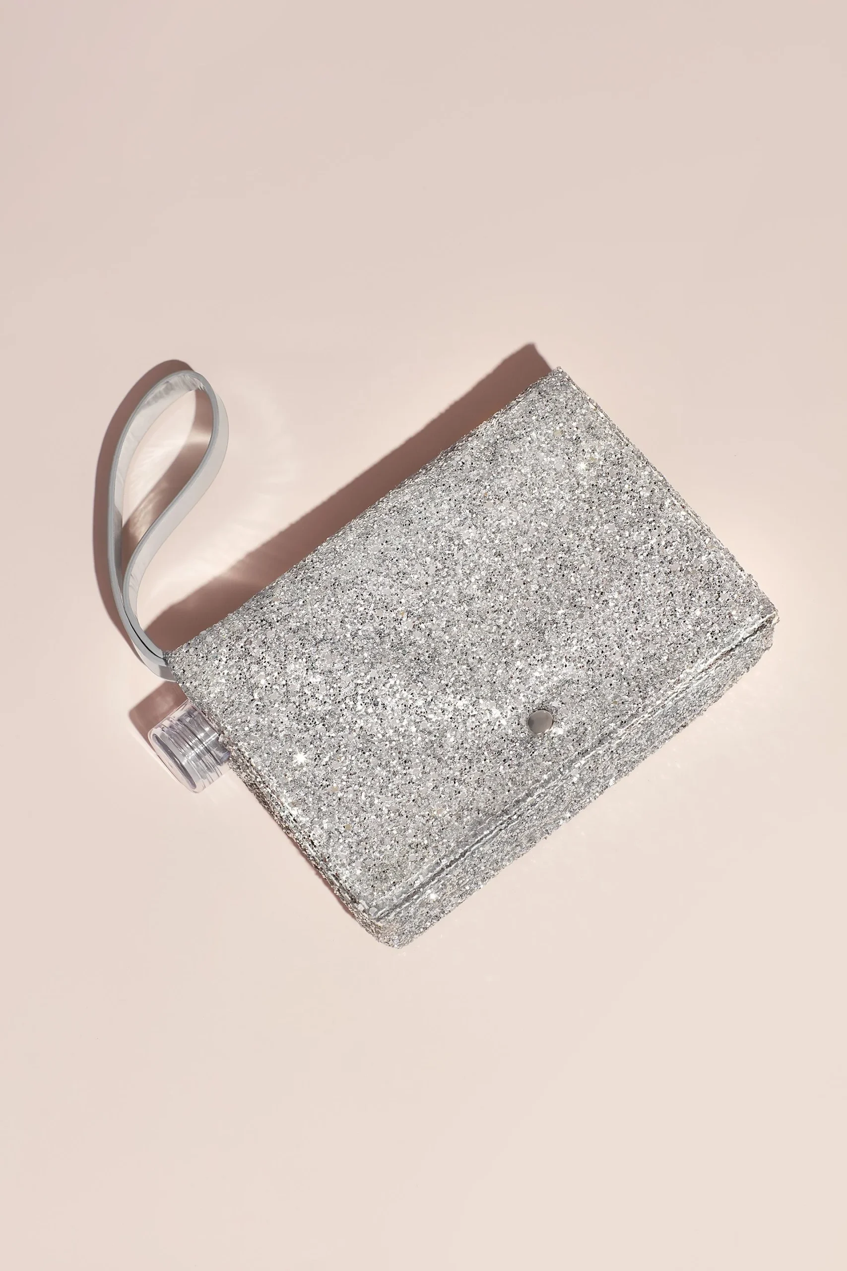 Glitter Wristlet Flask Clutch