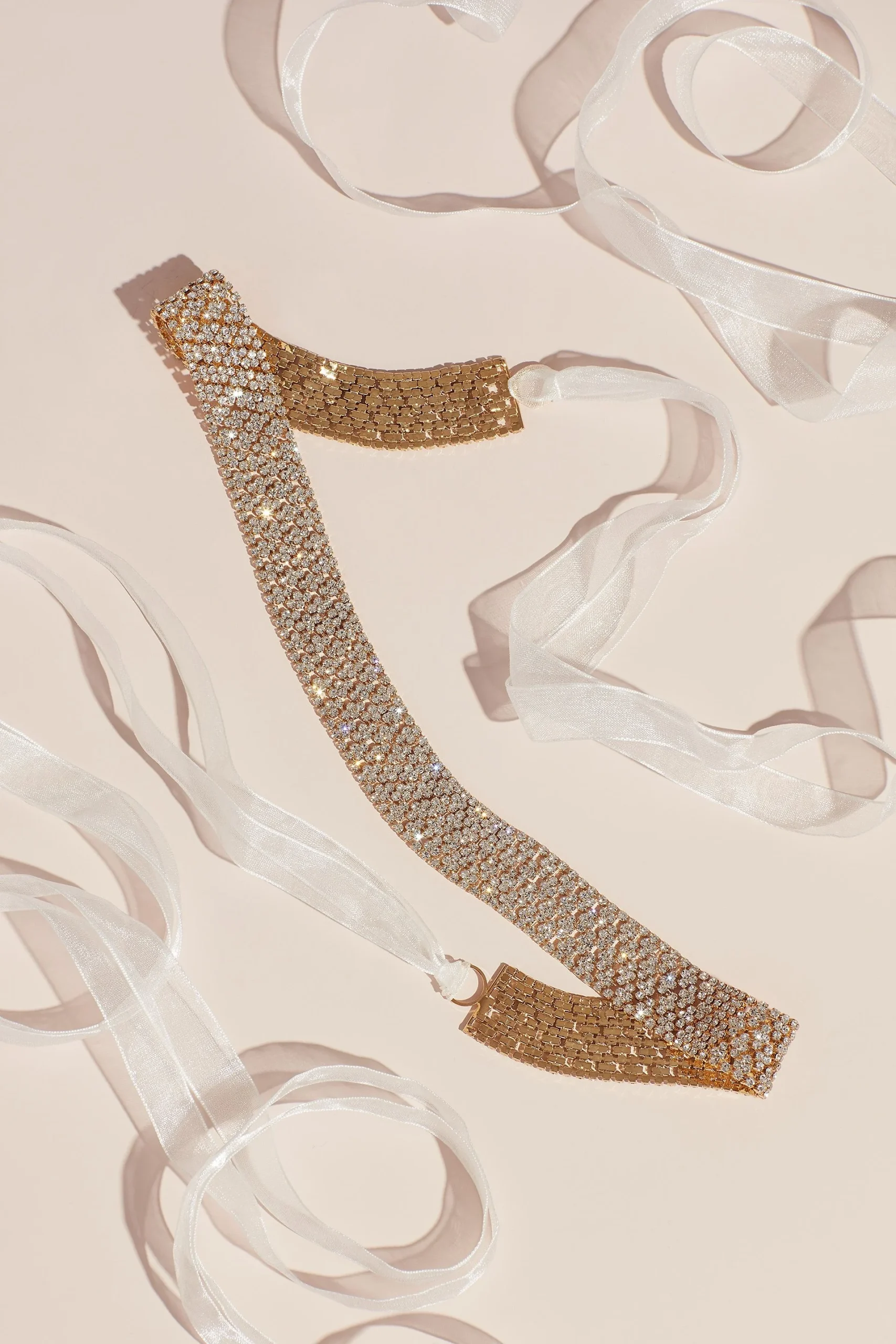 Glittering Pave Rhinestone Sash