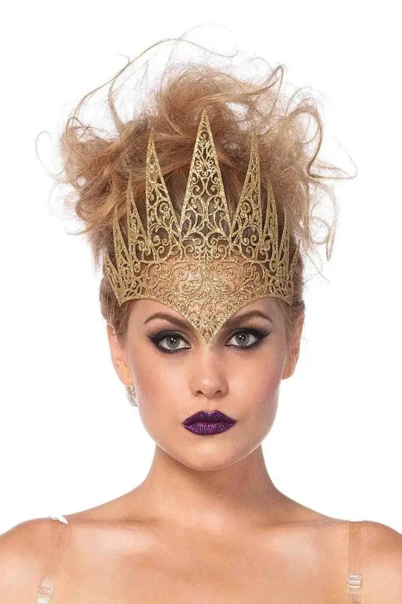 Gold Glitter Die Cut Costume Accessory Royal Crown