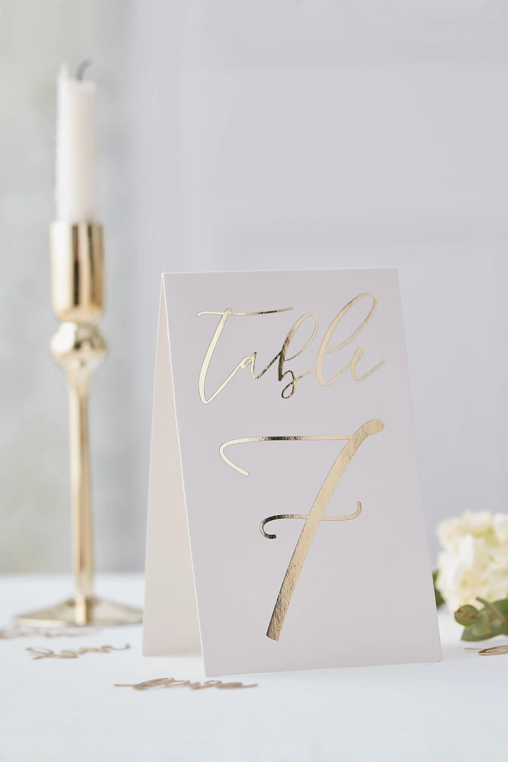 Gold Table Card Numbers