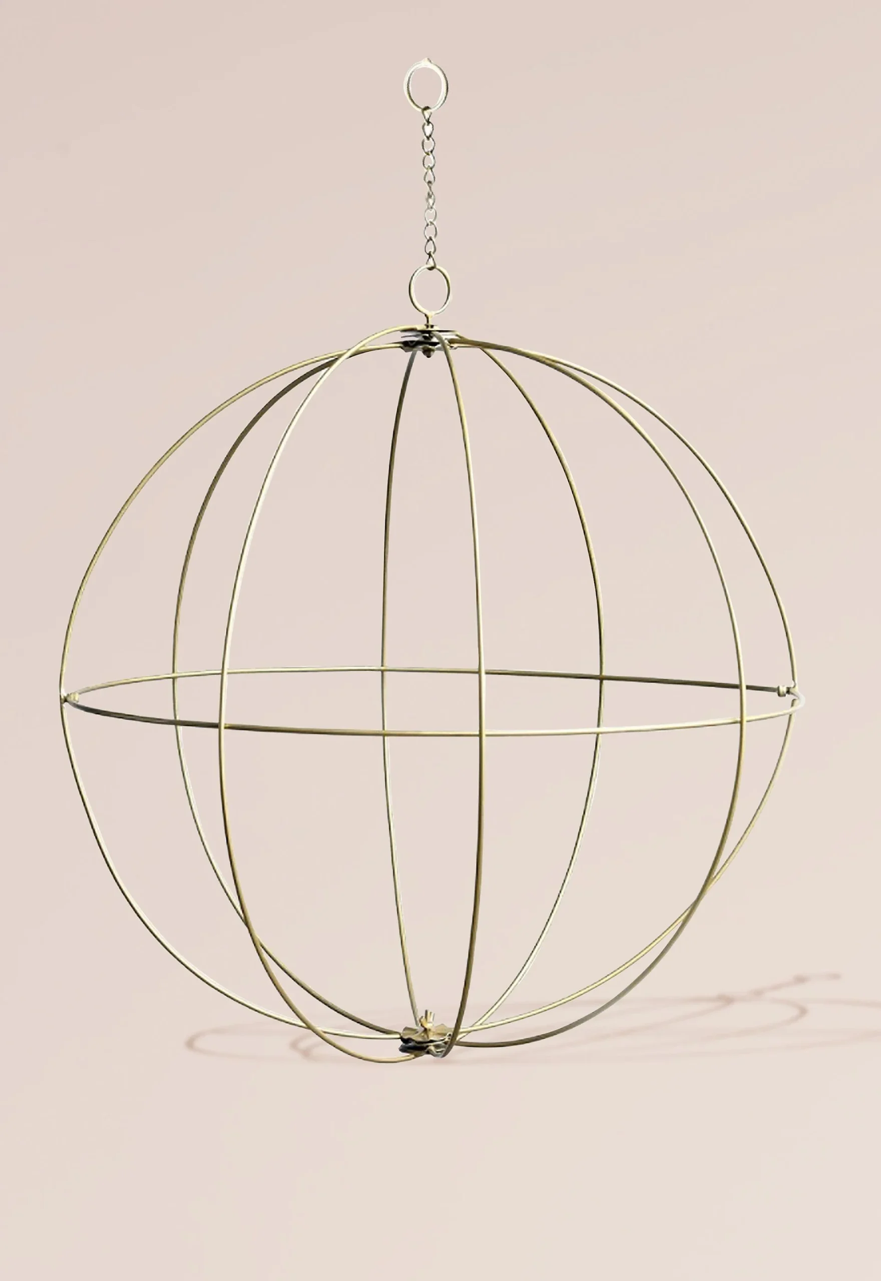 Gold Wire Sphere Chandelier