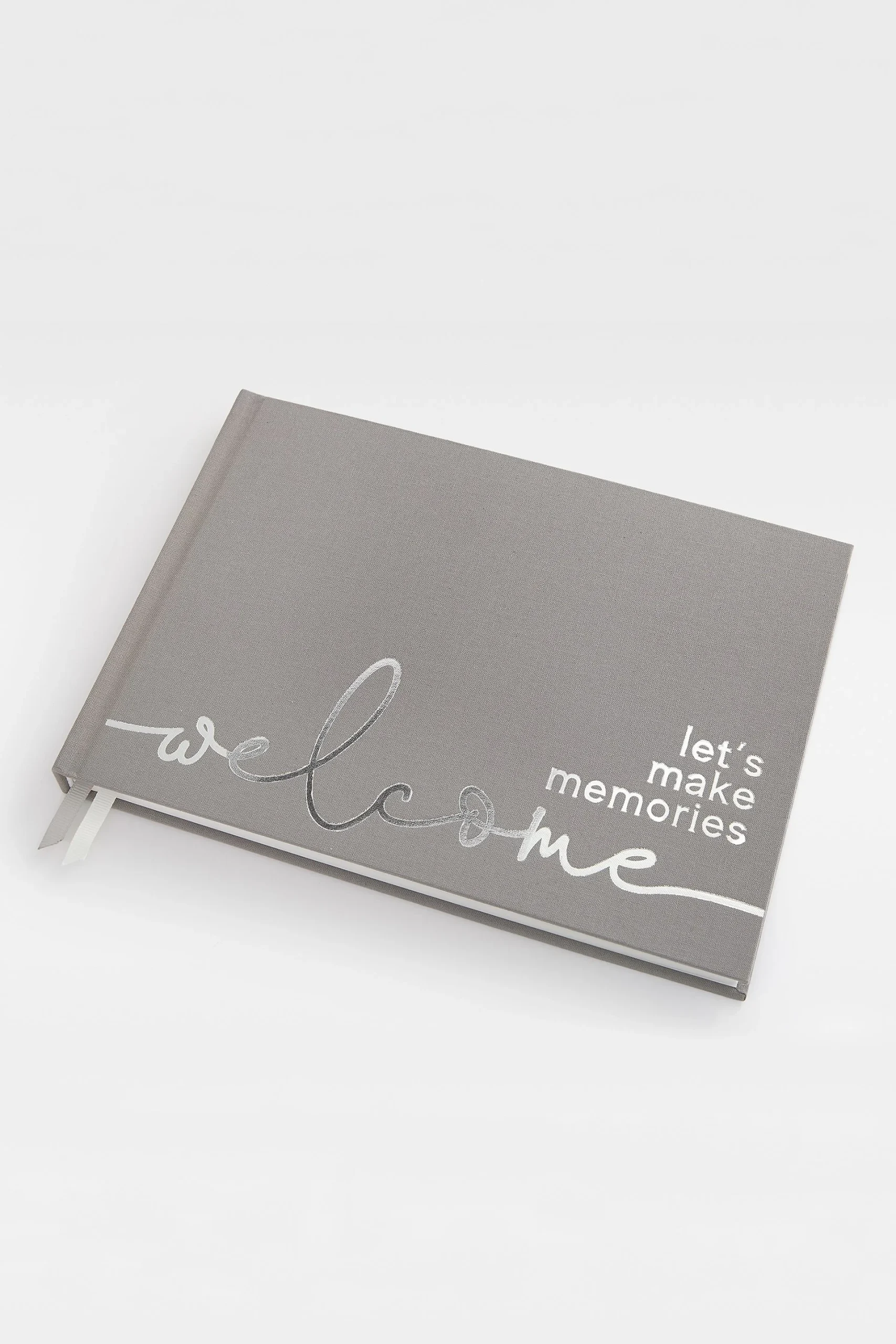 Grey and Silver Welcome Guest Book