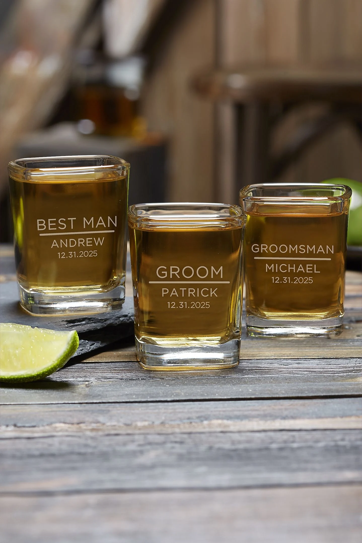 The Groomsmen Wedding Personalized Shot Glass