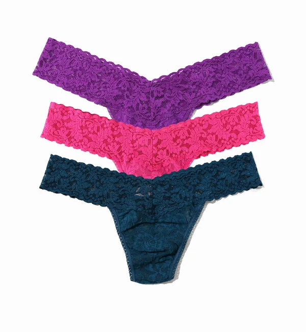 Hanky Panky 3-PACK Signature Lace Low Rise Thong (49113PK) - DOHG