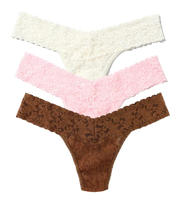 Hanky Panky 3-PACK Signature Lace Low Rise Thong (49113PK) - ICB3