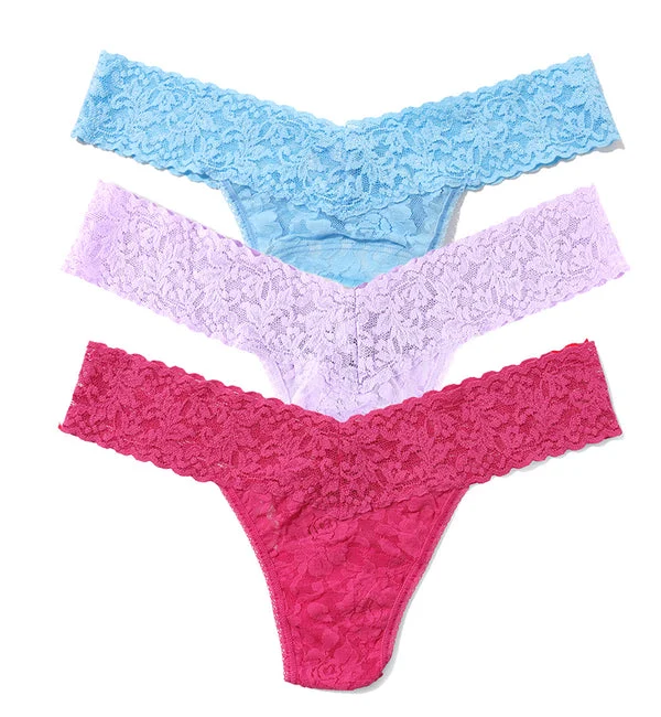 Hanky Panky 3-PACK Signature Lace Low Rise Thong (49113PK) - PCLC