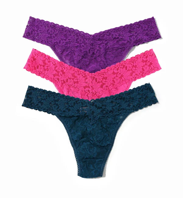 Hanky Panky 3-PACK Signature Lace Original Rise Thong (48113PK) - DOHG