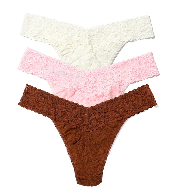 Hanky Panky 3-PACK Signature Lace Original Rise Thong (48113PK) - ICB3