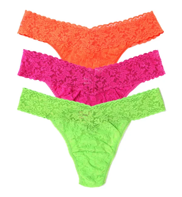 Hanky Panky 3-PACK Signature Lace Original Rise Thong (48113PK) - ICF3