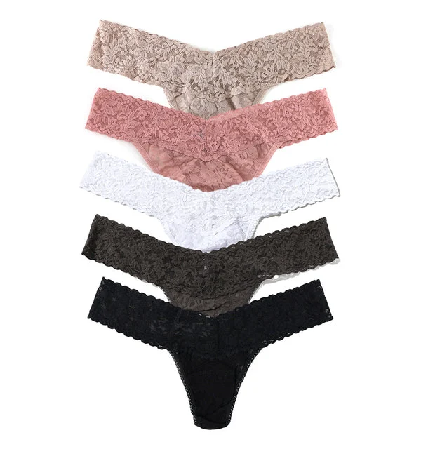 Hanky Panky 5-PACK Signature Lace Low Rise Thong (49115PK) - TSGD