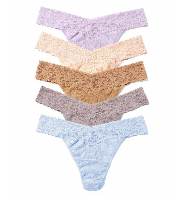 Hanky Panky 5-PACK Signature Lace Original Rise Thong (48115PK) - PQBF