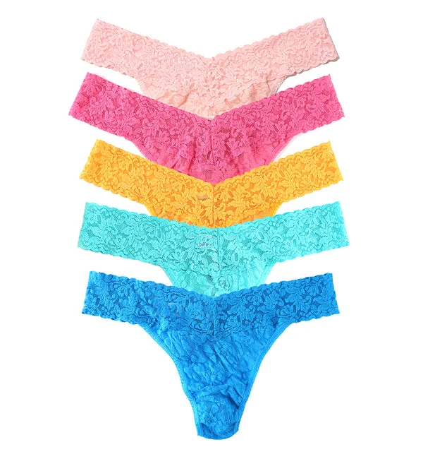 Hanky Panky 5-PACK Signature Lace Original Rise Thong (48115PK) - RNGS