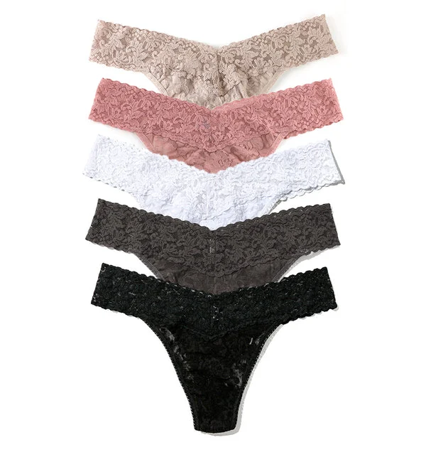 Hanky Panky 5-PACK Signature Lace Original Rise Thong (48115PK) - TSGD