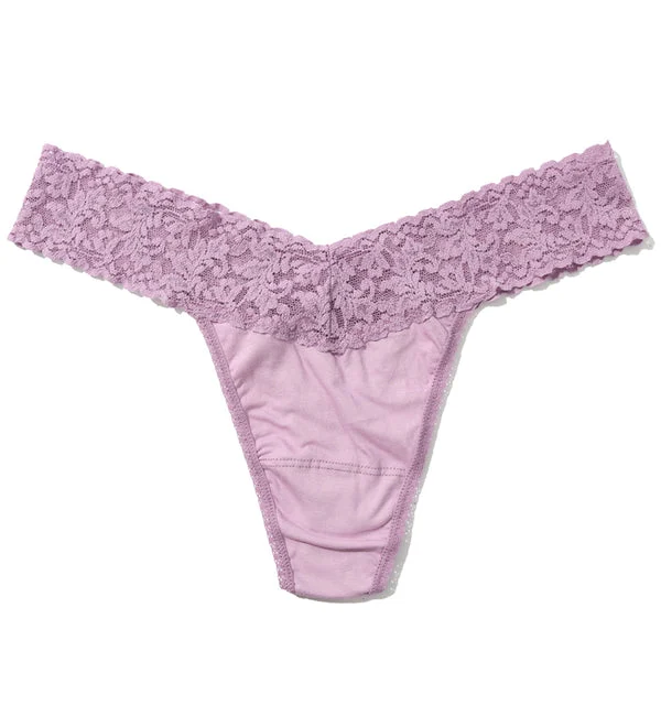 Hanky Panky Cotton Original Rise Thong (891801P) - Water Lily