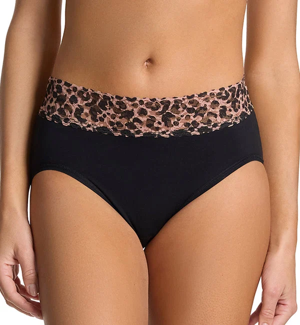 Hanky Panky Cotton-Spandex French Brief (892441) - Black/Walk On The Wild Side