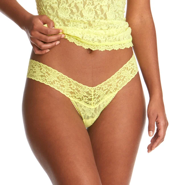 Hanky Panky Signature Lace Low Rise Thong (4911P) - Citrus Fizz Yellow