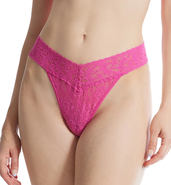 Hanky Panky Signature Lace Original Rise Thong (4811P) - Dragon Fruit Pink