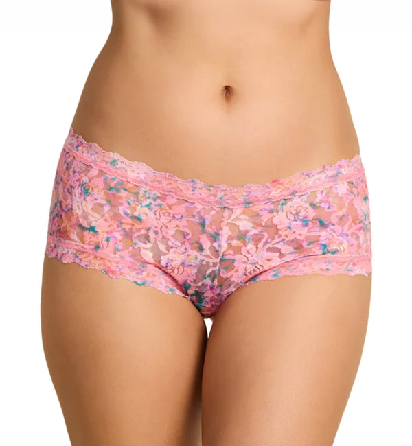 Hanky Panky Signature Lace Printed Boyshort (PR4812P) - Blushing Blooms