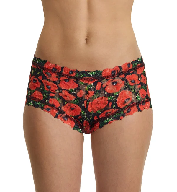 Hanky Panky Signature Lace Printed Boyshort (PR4812P) - Poppy Holiday