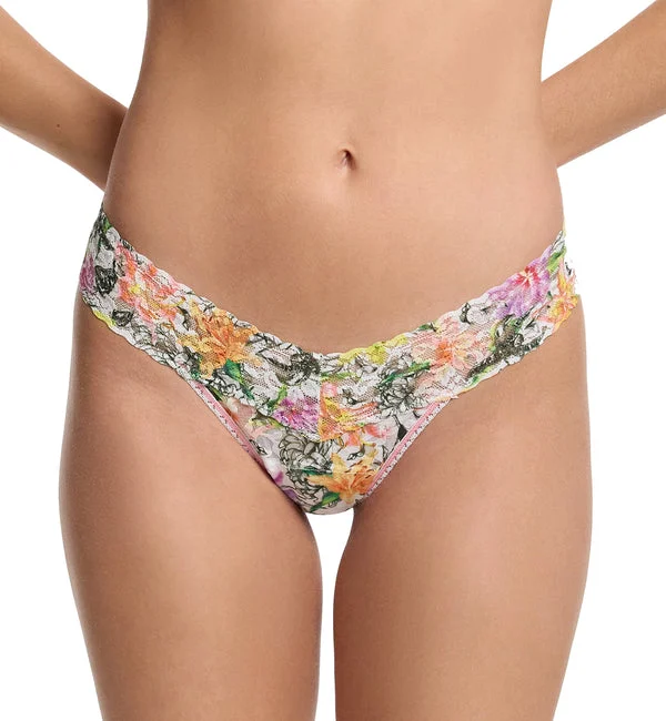 Hanky Panky Signature Lace Printed Low Rise Thong (PR4911P) - Botany
