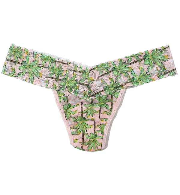 Hanky Panky Signature Lace Printed Low Rise Thong (PR4911P) - Palm Breeze