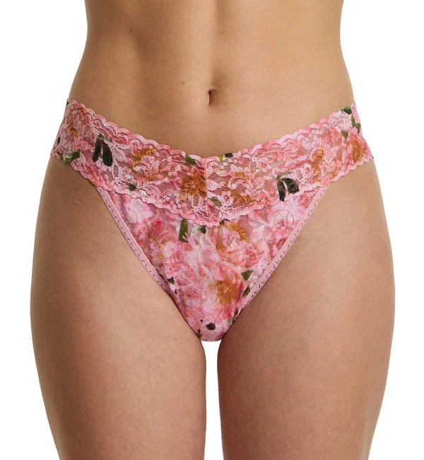 Hanky Panky Signature Lace Printed Original Rise Thong (PR4811P) - Dancing Petals