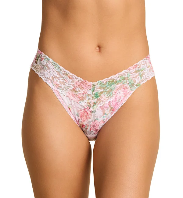 Hanky Panky Signature Lace Printed Original Rise Thong (PR4811P) - Rococo Rose