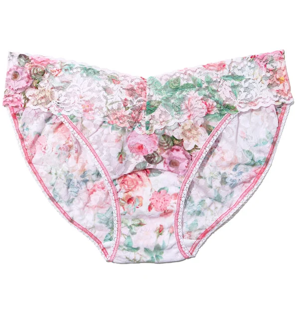 Hanky Panky Signature Lace Printed V-kini (PR482374) - Rococo Rose