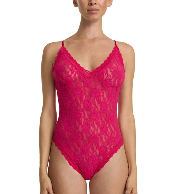 Hanky Panky Signature Lace Thong-Back Bodysuit (488451) - Sealed With A Kiss