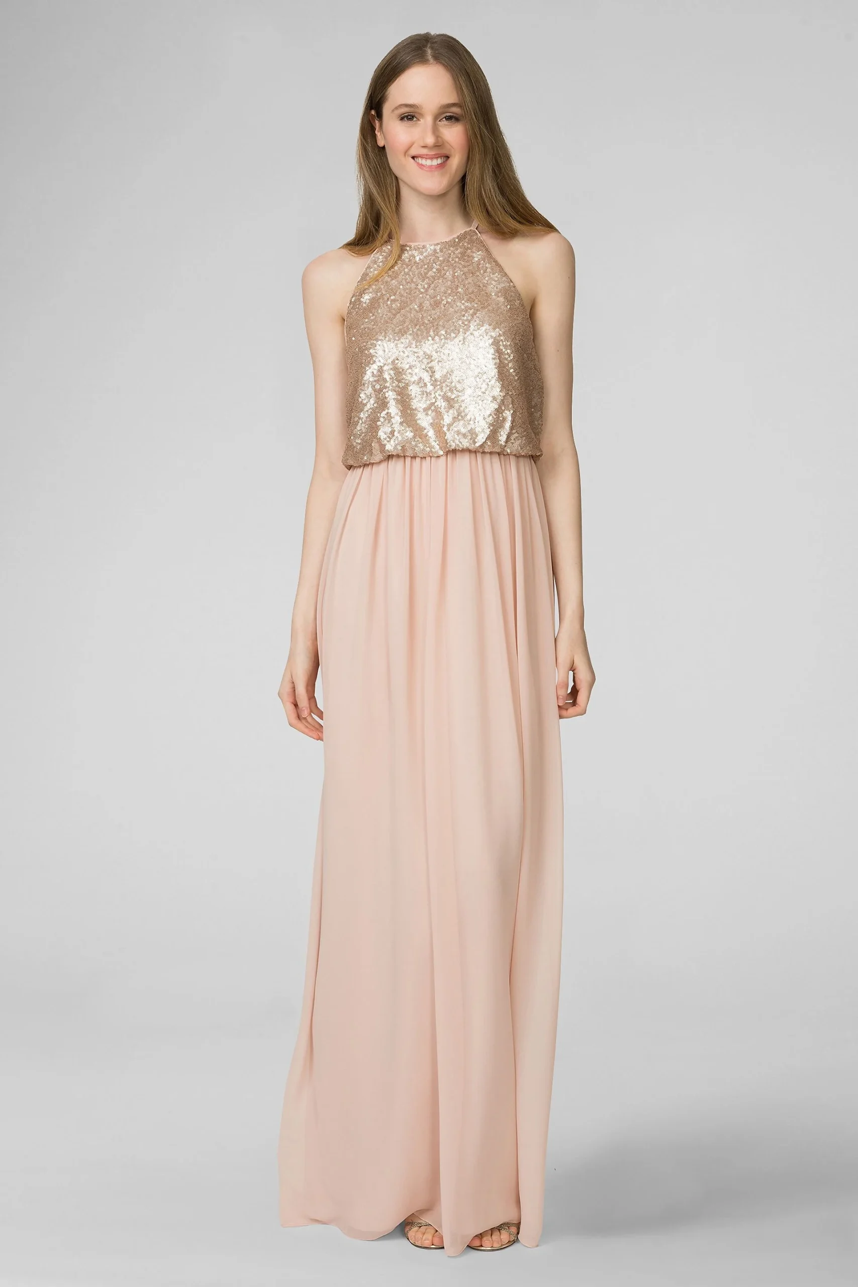 Hannah Sequin and Chiffon Bridesmaid Dress