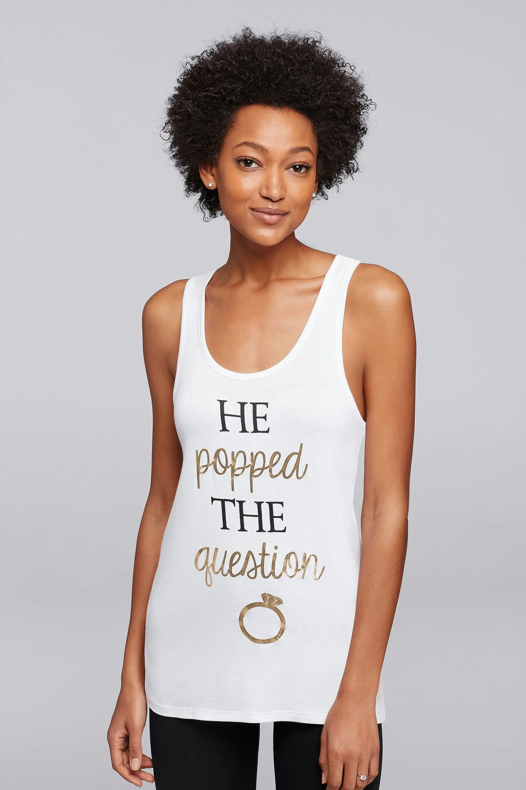 He Popped the Question Tank Top
