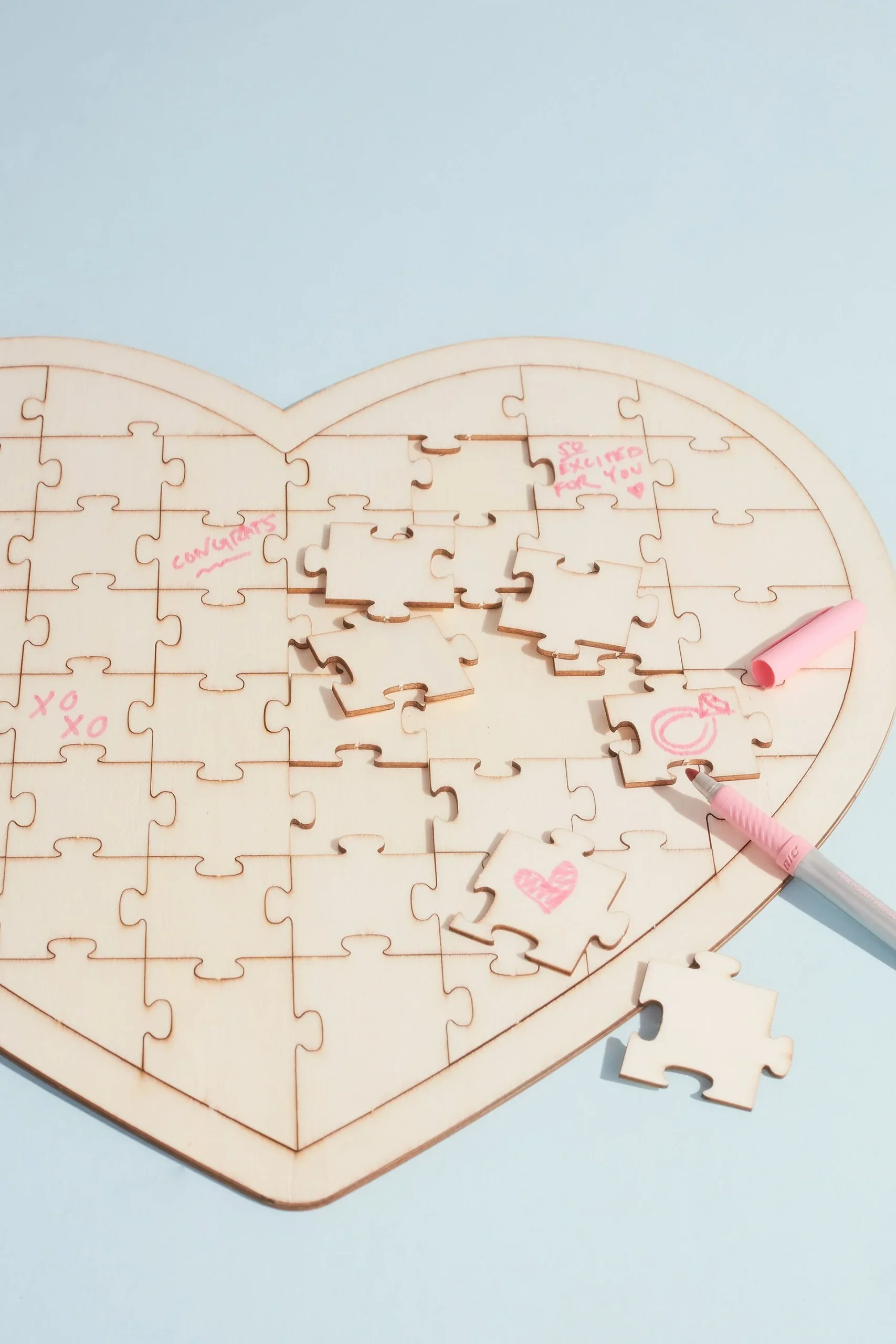 Heart Jigsaw Puzzle Guest Book Alternative