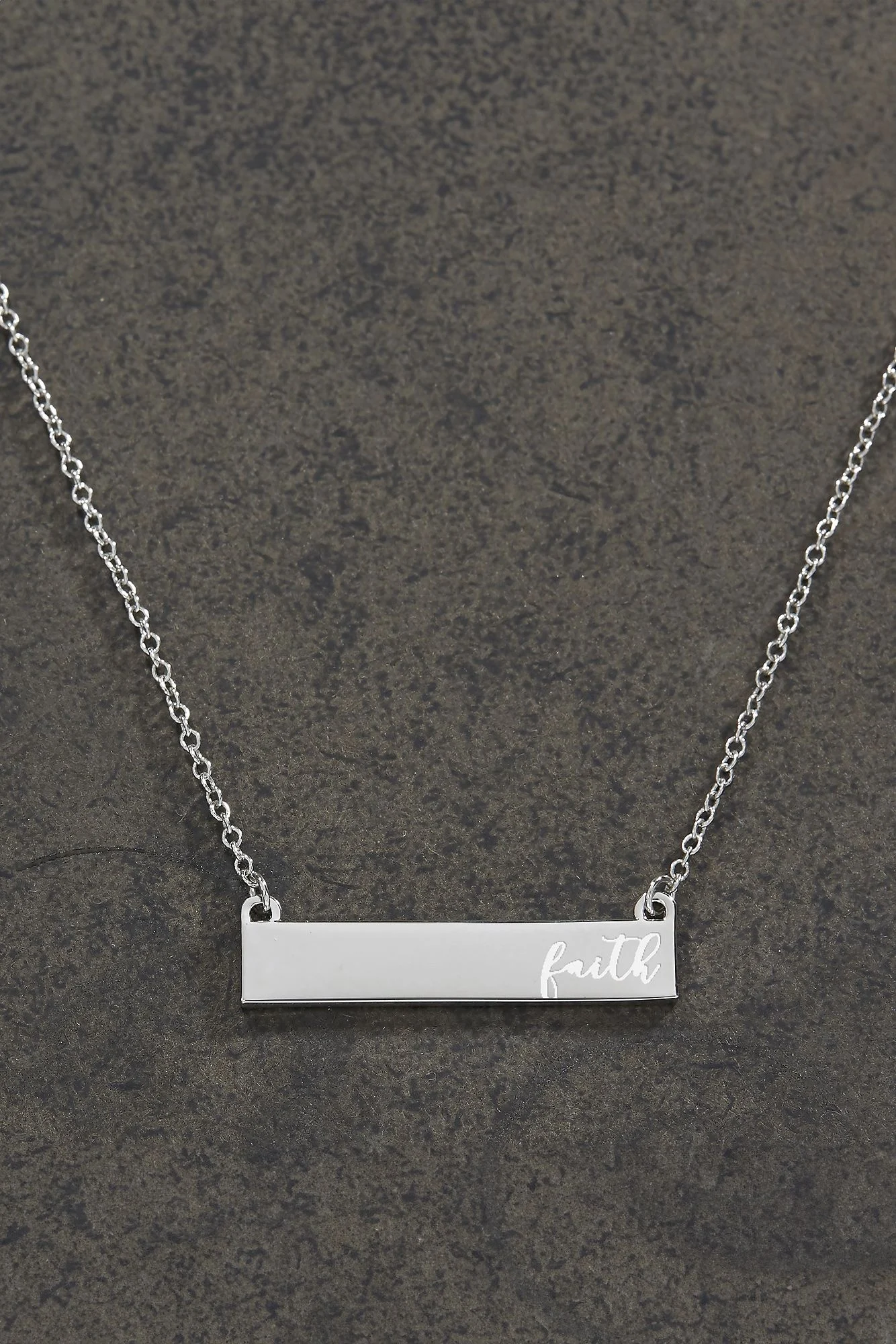 Her Personalized Nameplate Necklace- Silver