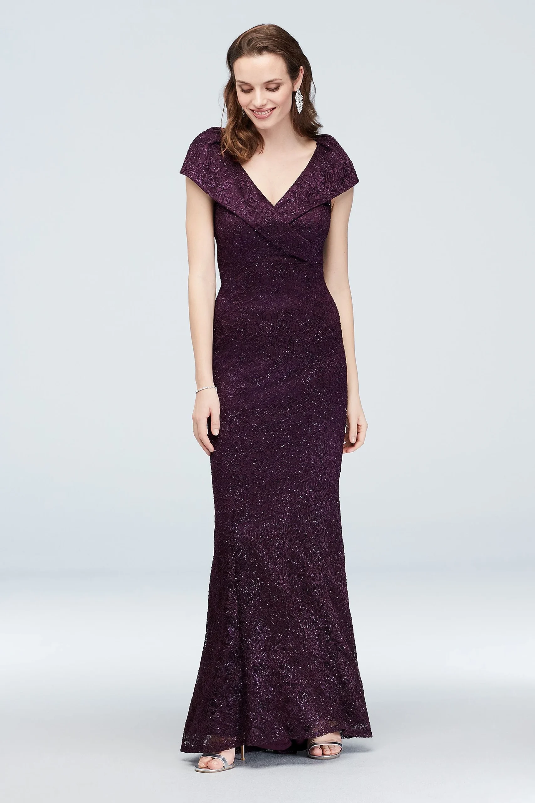 High Circle-Neck Floral Sheath with Ruffle Skirt