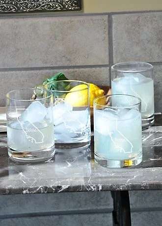Home State Drinking Glasses Set of 4