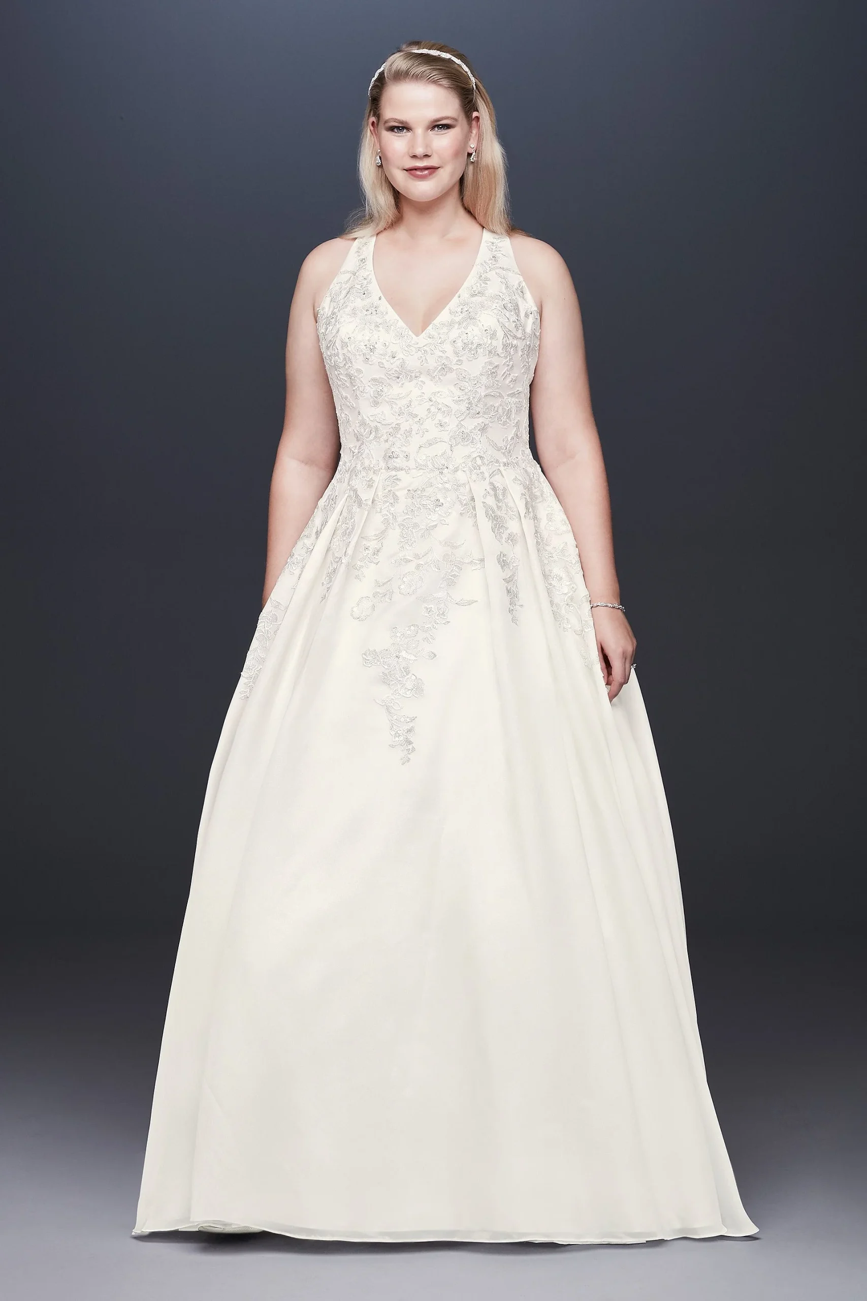 Illusion Back Organza Halter Wedding Dress