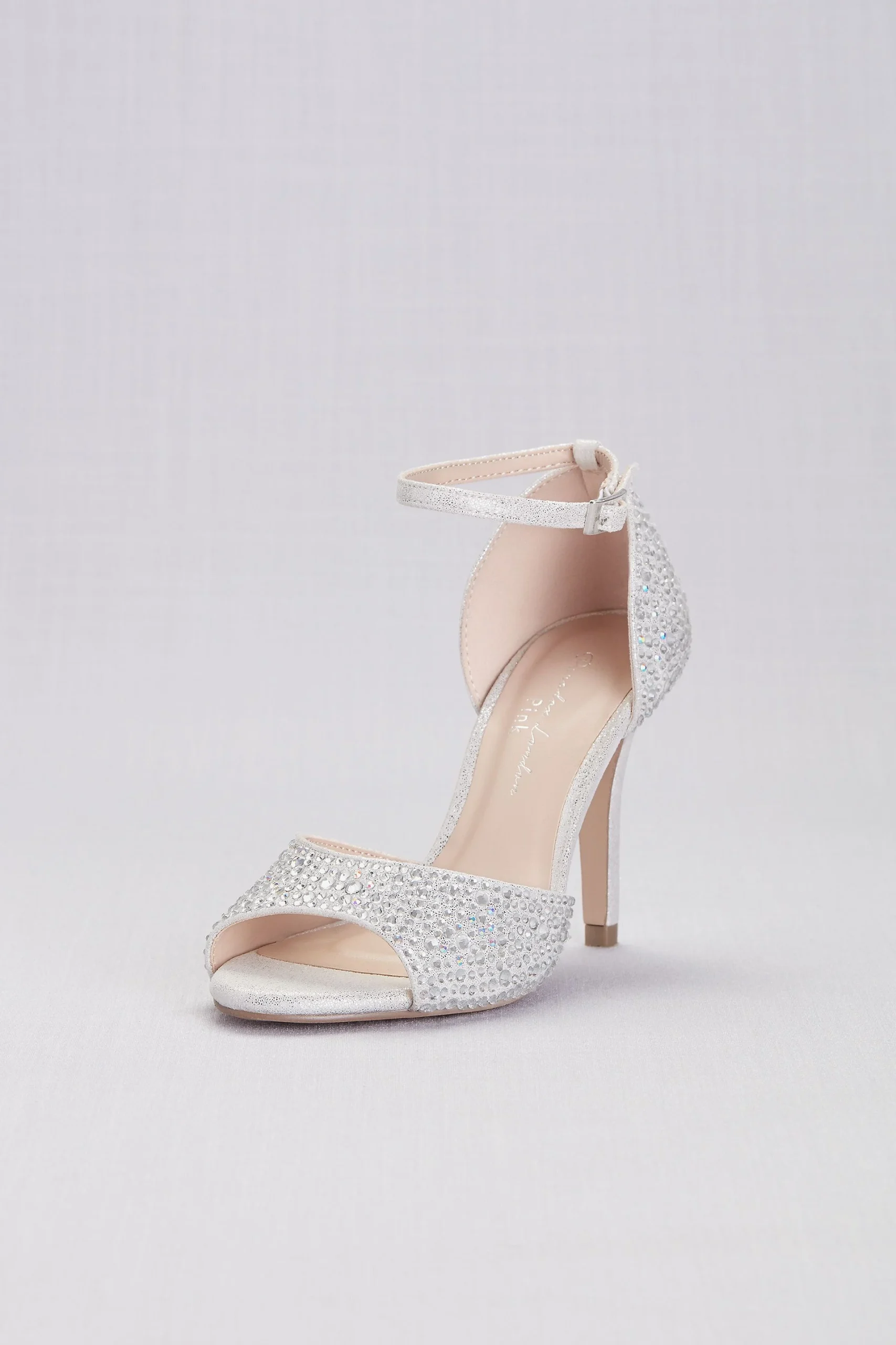 Iridescent Jewel D'Orsay Pumps with Ankle Straps