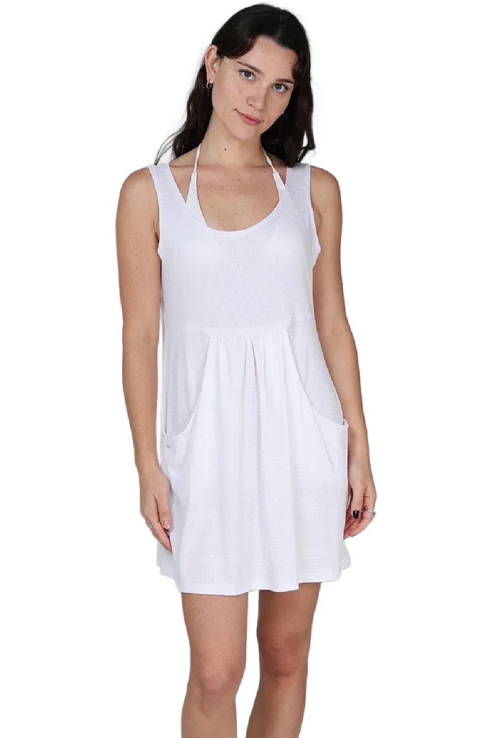 J. Valdi Bondi Deep Pocket Dress, White (J29236)