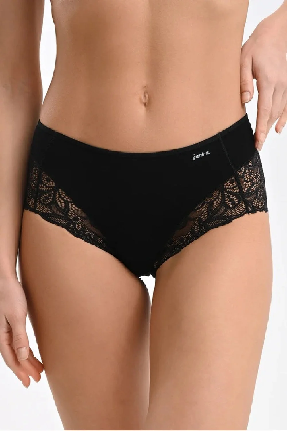 Janira Niki Cotton Bikini Brief, Black (30558)