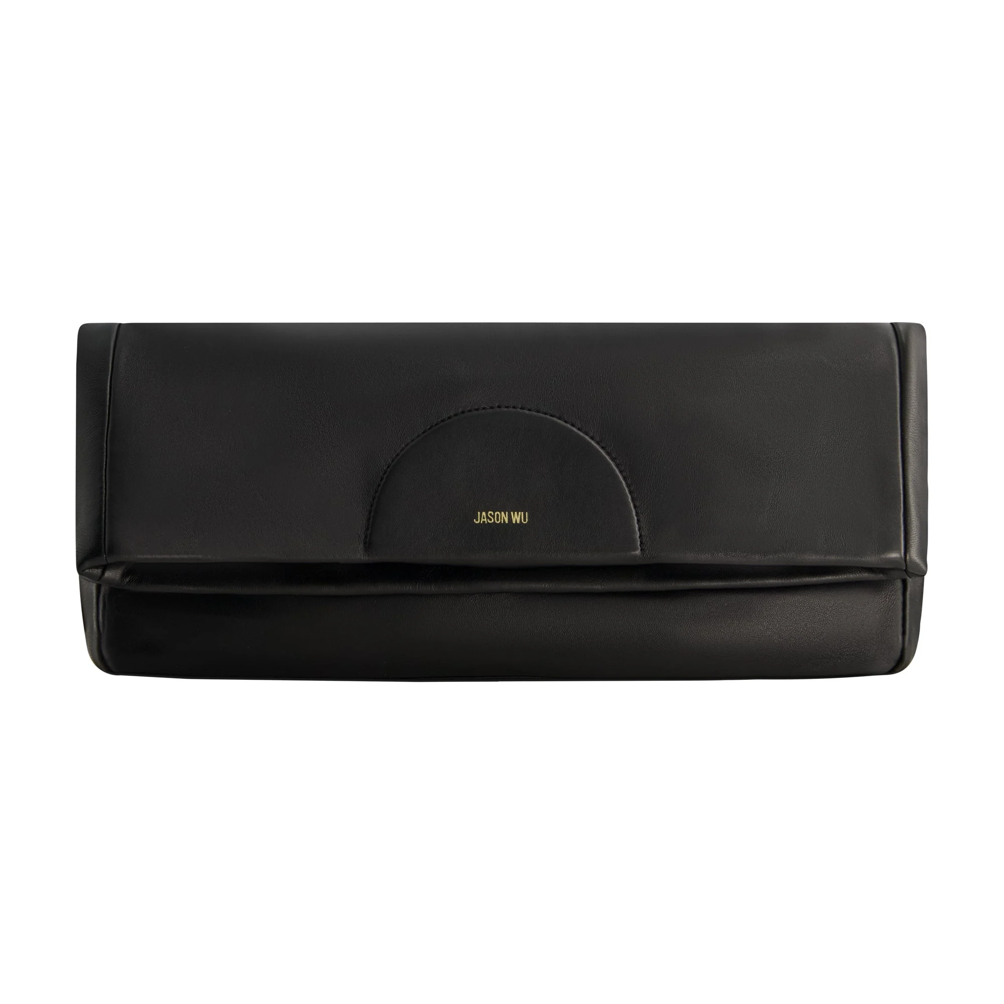Jason Wu Elegant Fold-Over Clutch – Black