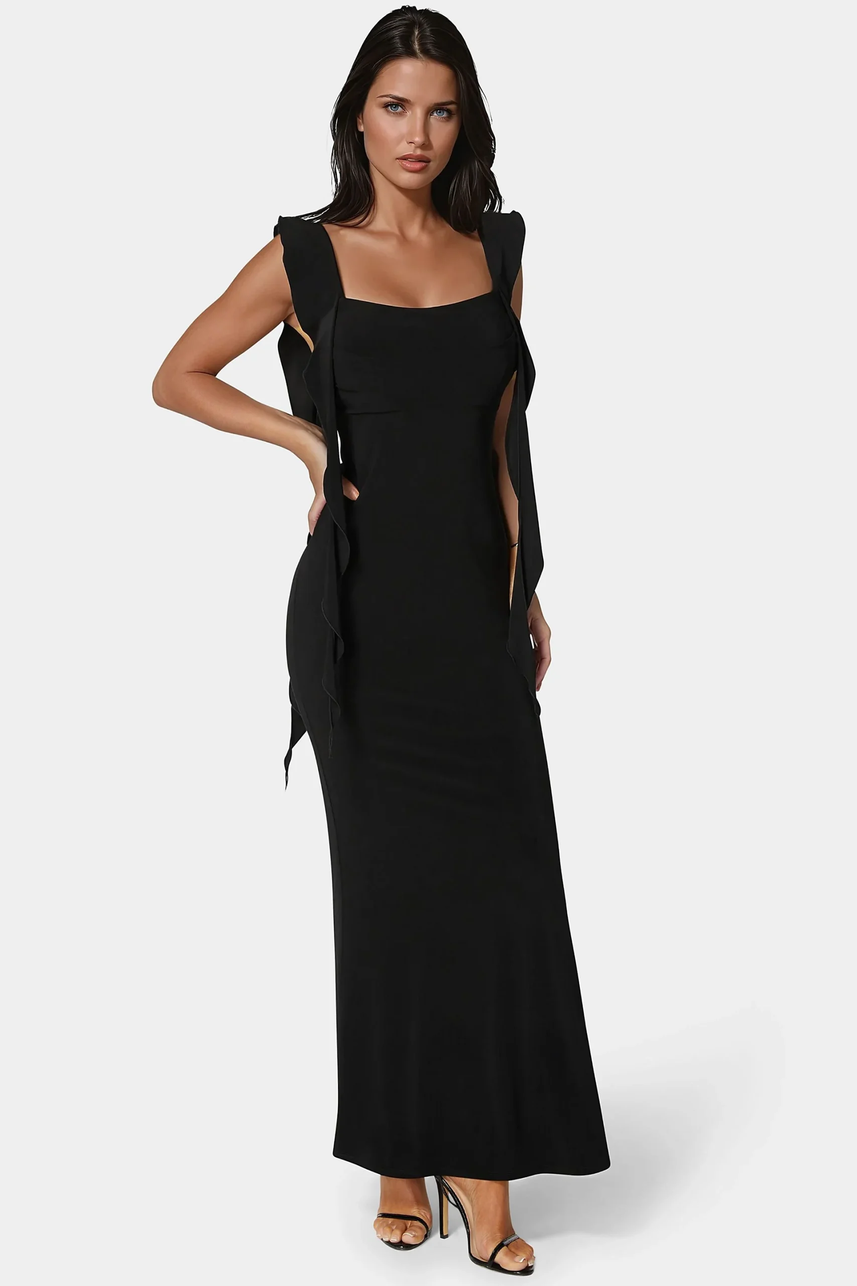 Jersey Cascade Ruffle Dress 2