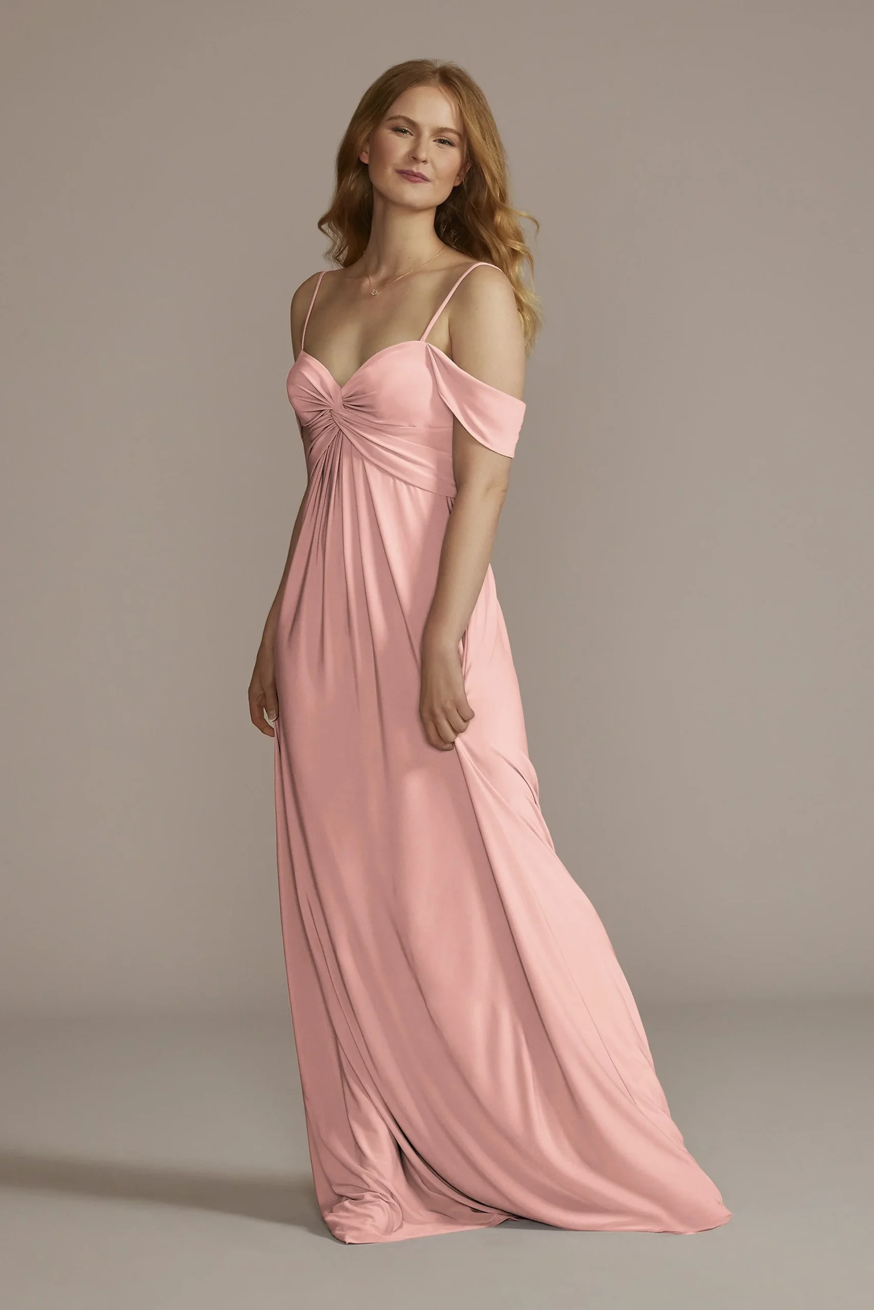 Jersey Twist Knot Empire Waist Dress