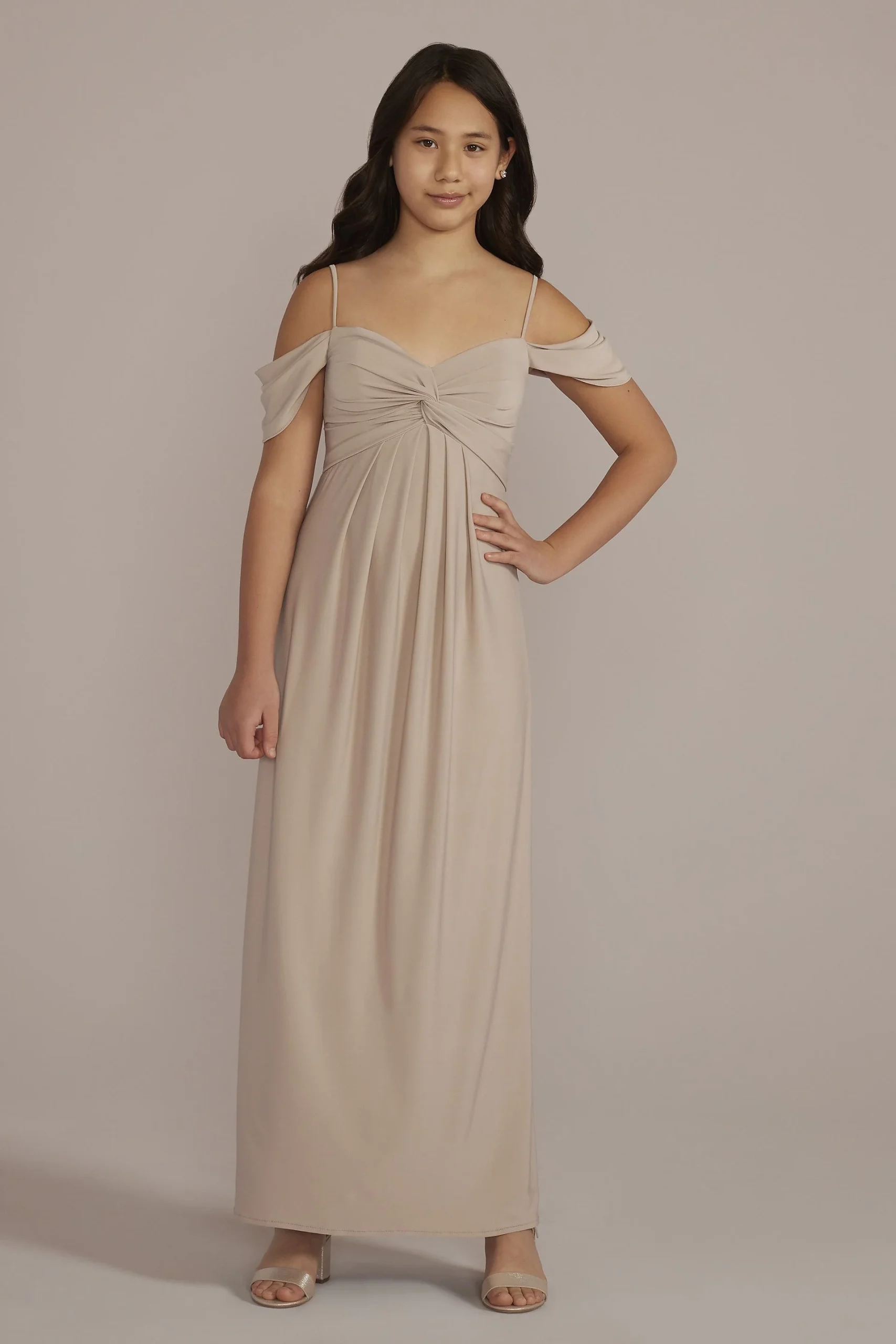 Jersey Twist Knot Junior Bridesmaid Dress