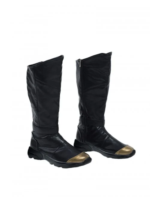 Justice League Batman Bruce Wayne Battle Suit Halloween Cosplay Accessories Black Boots
