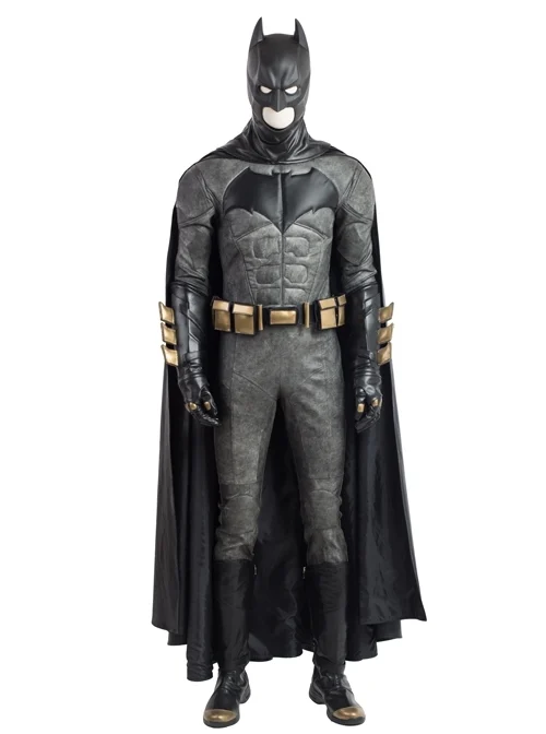 Justice League Batman Bruce Wayne Battle Suit Halloween Cosplay Costume Full Set