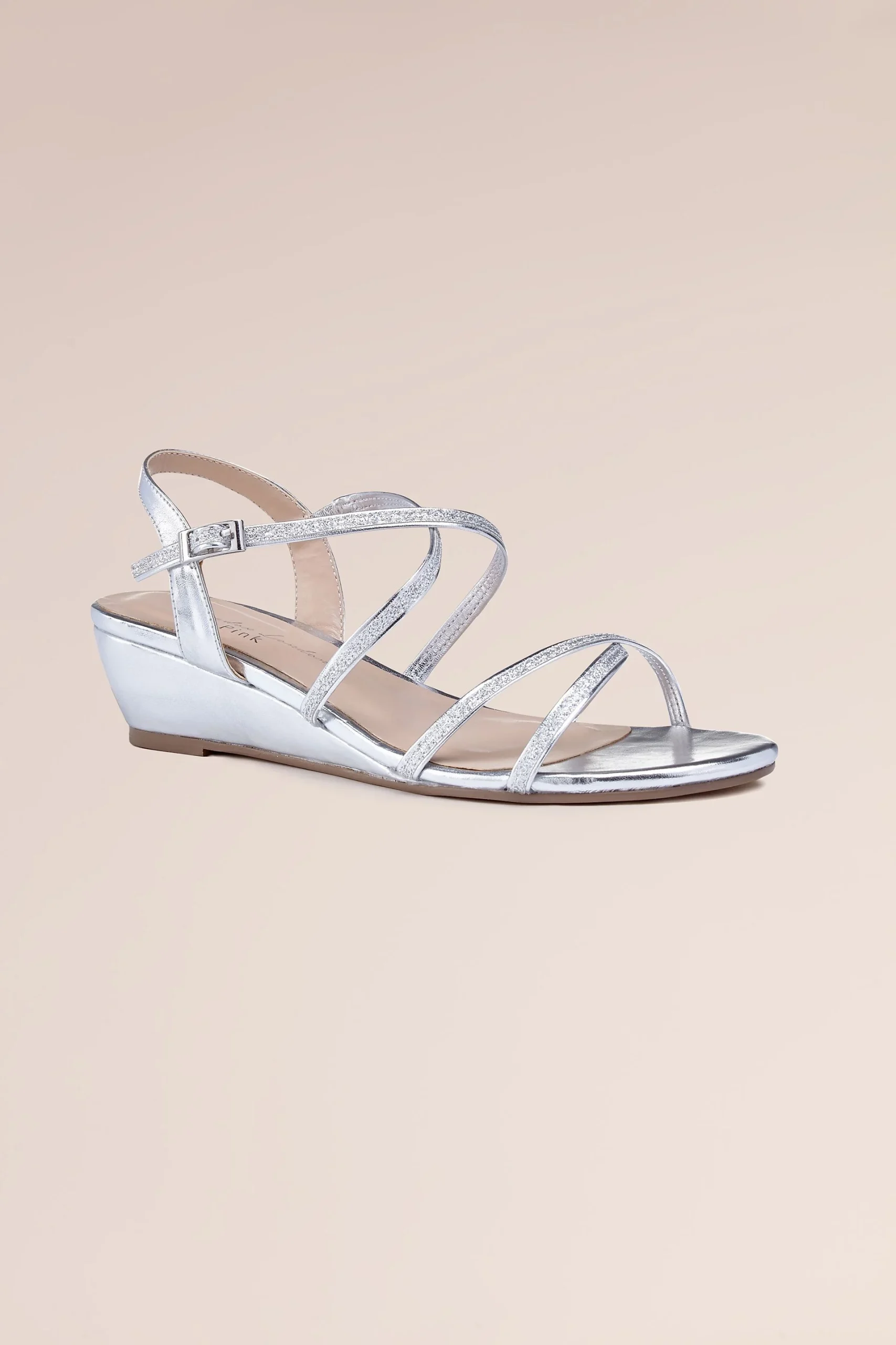 Kadie Low Wedge Crisscross Strap Sandals