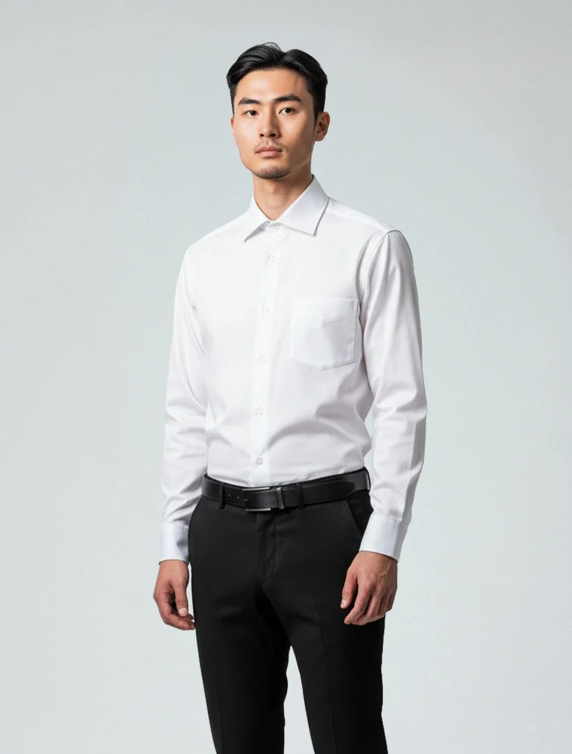 Karako Men White Dress Shirt